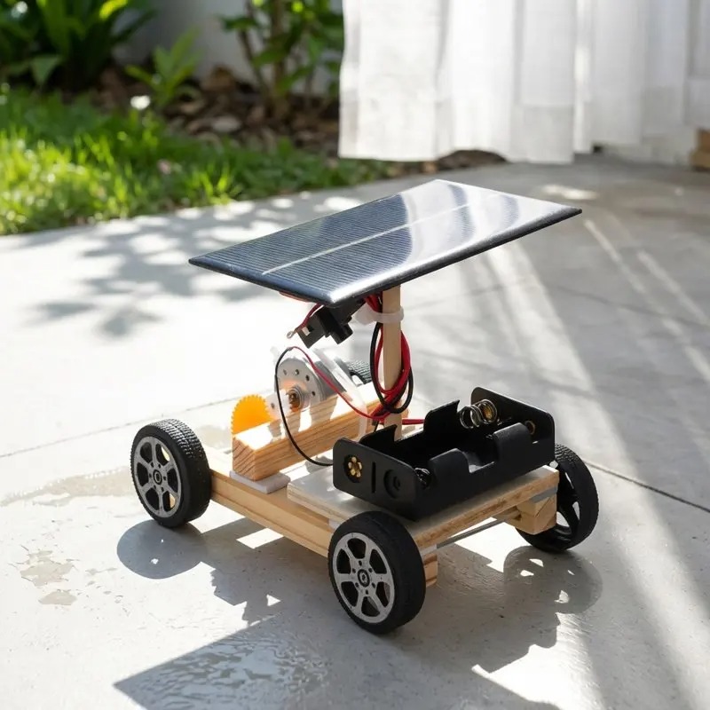 Diy Electronics Motor - Coche Solar de Madera para Armar,