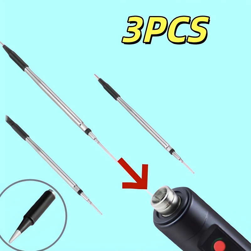 Flux Pen Electronics - Juego de puntas de soldador reemplazables,