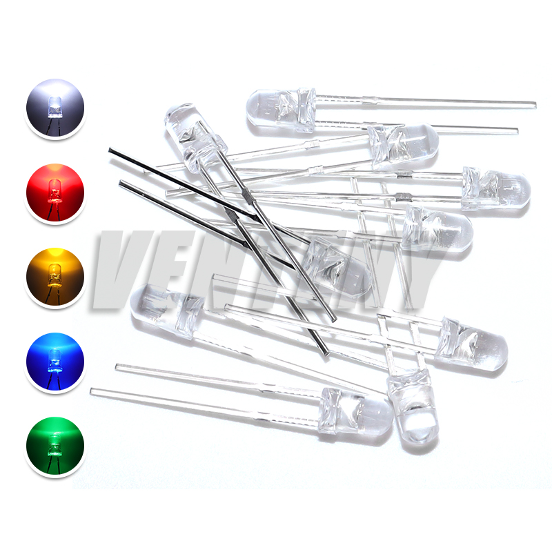 100 Uds 3mm diodo LED Ultra br - Diy Electronic Components reseña y precio