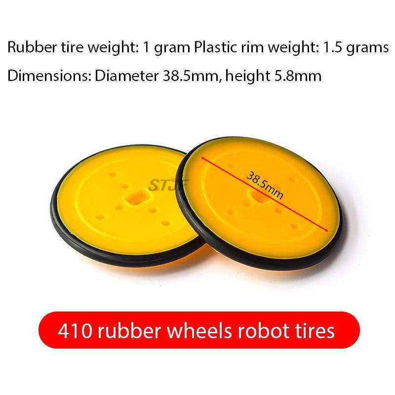 10 Uds 410 ruedas de goma neum - Diy Electronics Motor reseña y precio